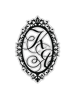 Весільна монограма з ініціалами, іменами молодят 642, зображення