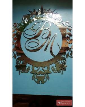 Дзеркальна монограма з ініціалами, іменами молодят 645, зображення 5