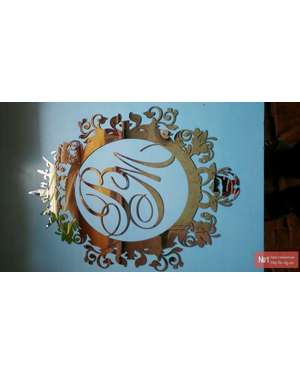 Дзеркальна монограма з ініціалами, іменами молодят 645, зображення 6