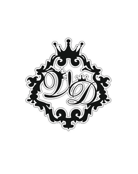 Весільна монограма з ініціалами або іменами молодят з коронами 651, зображення