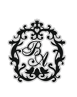 Весільна монограма з ініціалами, іменами молодят 656