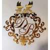Дзеркально - золотий Фамільний герб, монограма, весільний герб - Time Decor 658