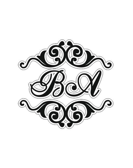 Ініціали молодят з візерунком - монограма 659, зображення