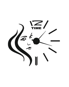 Великий 3D настінний годинник з обличчям дівчини 691