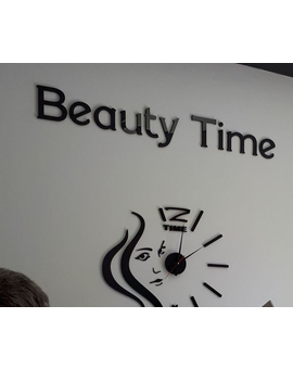 Великий 3D настінний годинник з обличчям дівчини 691, зображення 2