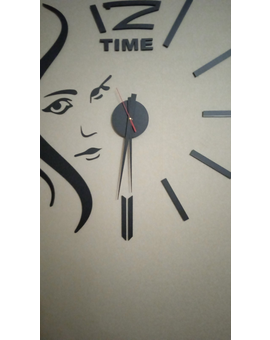 Великий 3D настінний годинник з обличчям дівчини 691, зображення 5