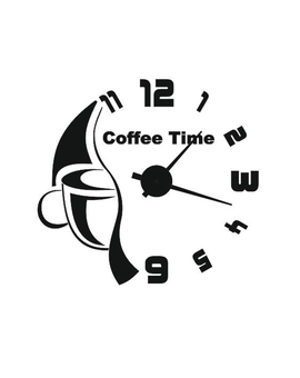 3D настінний годинник для кухні Coffe Time 700