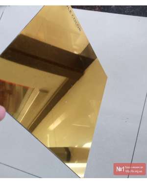 Дзеркальний золотий полістирол Metzo + клейка поверхня, зображення 2