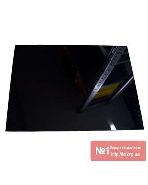 Полістерол чорний глянець - чорне дзеркало Metzo + клейка поверхня, зображення 1