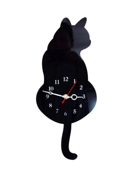 Настінний годинник з маятником Чорний Кіт 712