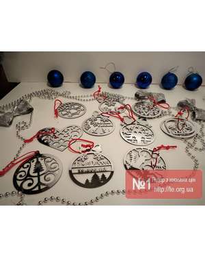 Комплект дзеркальних іграшок для ялинки Time Decor 725, зображення 11