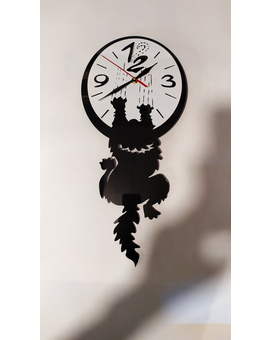 Декоративний настінний годинник із котиком 727, зображення 4