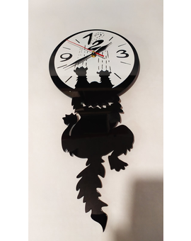 Декоративний настінний годинник із котиком 727, зображення 5