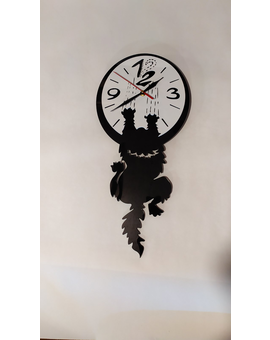 Декоративний настінний годинник із котиком 727, зображення 6