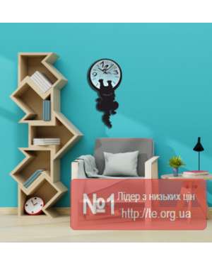 Декоративний настінний годинник із котиком 727, зображення 7