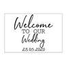 Welcome TO OUR Wedding + дата - наклейка на весілля Time Decor 732 - Картинка 1