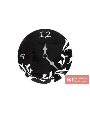 Круглий настінний годинник з візерунком Flowers - Time Decor 736