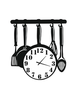 Великий Настінний годинник для кухні - Інвентар 738