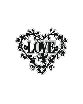 Монограма Love ХДФ золото дзеркальне 744, зображення