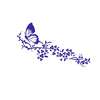 Наклейка на стіну, меблі метелик із квітами Time Decor 745 - Картинка 2