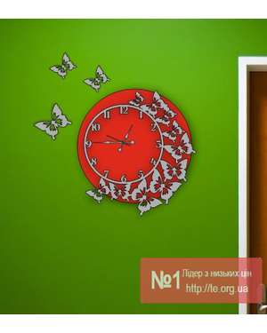 3D настінний годинник із метеликами - вибір кольору - Time Decor 750, зображення 5