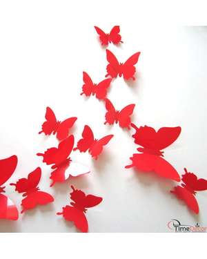 Дзеркальні 3D метелики комплект 12шт. - 752, зображення 10