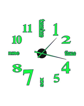 3D годинник англійський стиль - люмінесцентний, світится у темряві 763, зображення