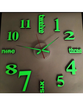 3D годинник англійський стиль - люмінесцентний, світится у темряві 763, зображення 1
