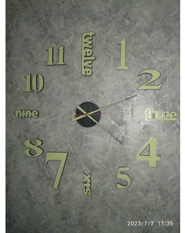 3D годинник англійський стиль - люмінесцентний, світится у темряві 763, зображення 3