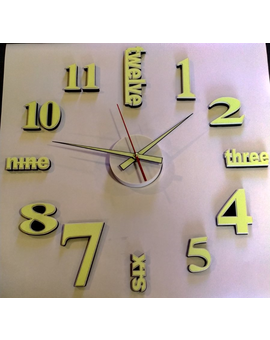 3D годинник англійський стиль - люмінесцентний, світится у темряві 763, зображення 4