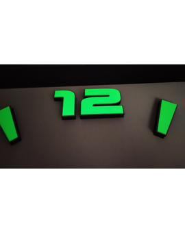 3D годинник з цифрами - люмінесцентний, світится у темряві 766, зображення 3