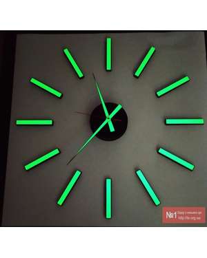 3D годинник мінімалістичний стиль - люмінесцентний, світится у темряві - Time Decor 767