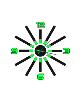 3D годинник Multi color - люмінесцентний, світится у темряві 769