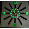 3D годинник Multi color - люмінесцентний, світится у темряві - Time Decor 769