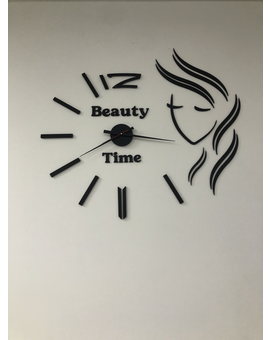 Beauty Time настінний 3D годинник для салону краси 840, зображення 1