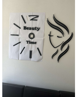 Beauty Time настінний 3D годинник для салону краси 840, зображення 4