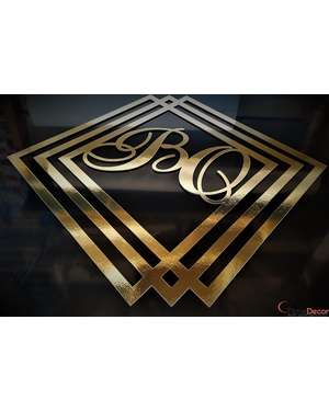 Велика весільна монограма з ініціалами, іменами молодят 846, зображення 1