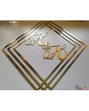 Велика весільна монограма з ініціалами, іменами молодят 846, зображення 2