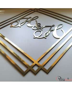 Велика весільна монограма з ініціалами, іменами молодят 846, зображення 5