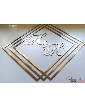 Велика весільна монограма з ініціалами, іменами молодят 846, зображення 6