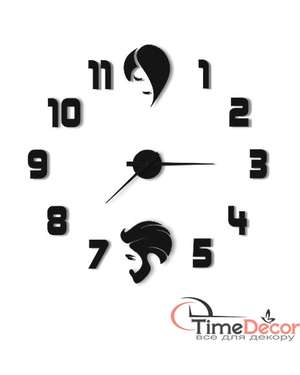 Настінний 3D годинник для перукарні салону - Time Decor 851