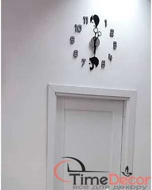 Настінний 3D годинник для перукарні салону 851, зображення 5
