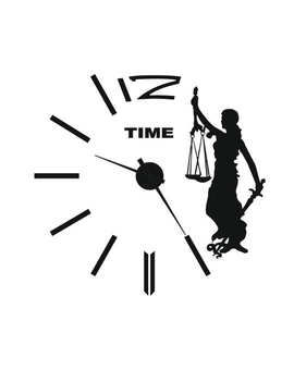 3D настінний годинник Феміда - Правосуддя 853