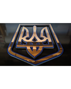 Настінний 3D Тризуб Ukraine, Герб України - Новинка 877, зображення 9