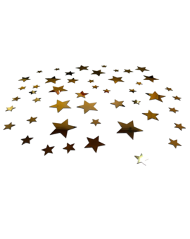 Комплект дзеркально золотих зірочок для декору та фотозони