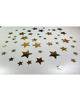 Комплект дзеркально золотих зірочок для декору та фотозони, зображення 2