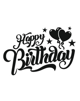 Happy Birthday наклейка напис для фотозони