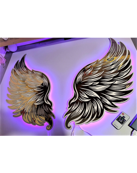 Крила ангела з LED підсвіткою для фотозони - розкішний 3D-ефект, зображення 1