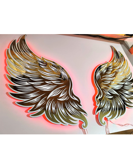 Крила ангела з LED підсвіткою для фотозони - розкішний 3D-ефект, зображення 2