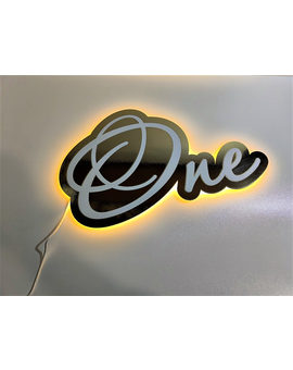 Напис One з підсвіткою для фотозони 909, зображення 2
